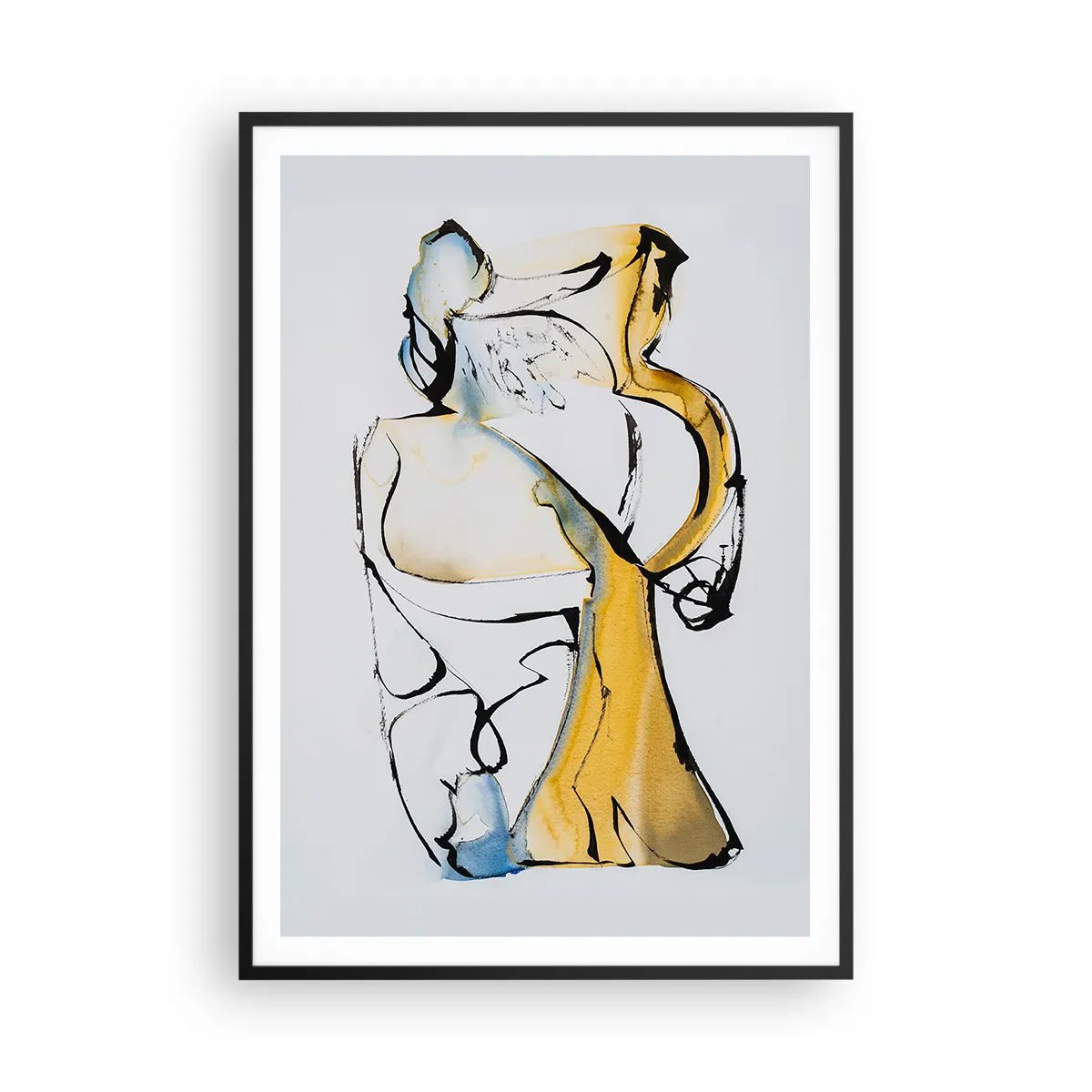 Affiche dans un cadre noir - Poster - Abstraction du verre - 70x100 cm