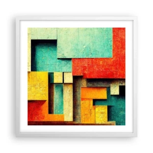 Affiche dans un cadre blanc - Poster - Festival des angles droits - 50x50 cm