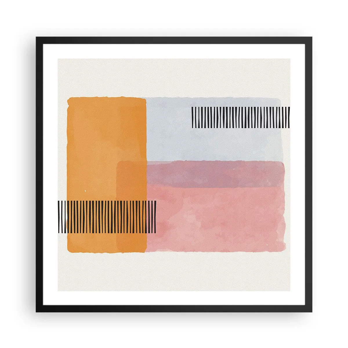 Affiche dans un cadre noir - Poster - D'un coin à l'autre - 60x60 cm