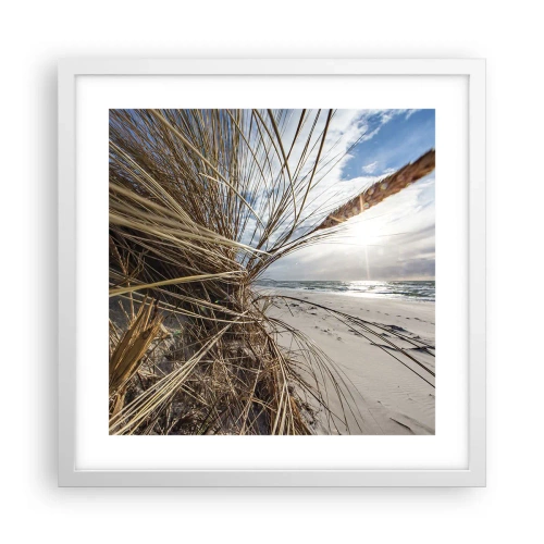 Affiche dans un cadre blanc - Poster - Rencontre des éléments - 40x40 cm