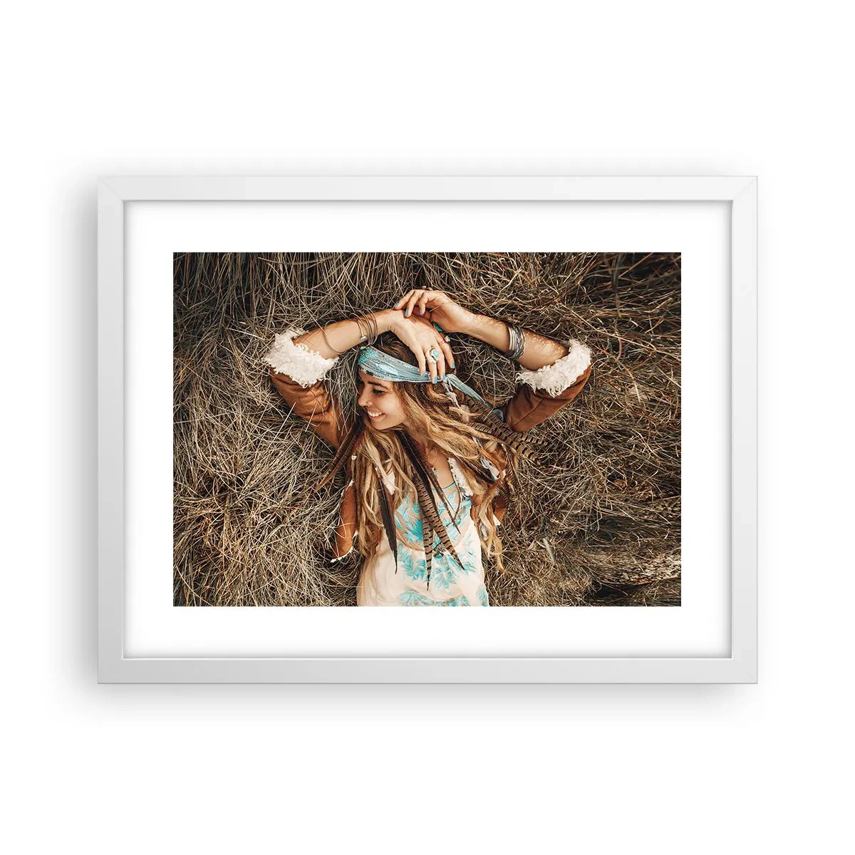 Affiche dans un cadre blanc - Poster - En route vers les années d'amour - 40x30 cm