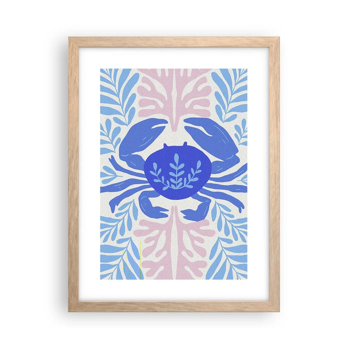 Affiche dans un chêne clair - Poster - Comme une fleur de mer - 30x40 cm