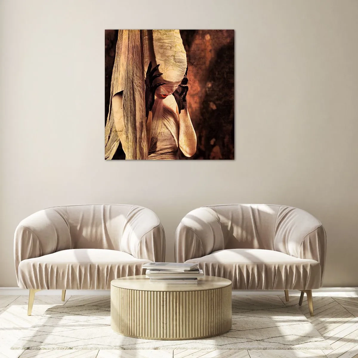 Impression sur verre - Image sur verre - Entre le bon et le mauvais - 30x30 cm