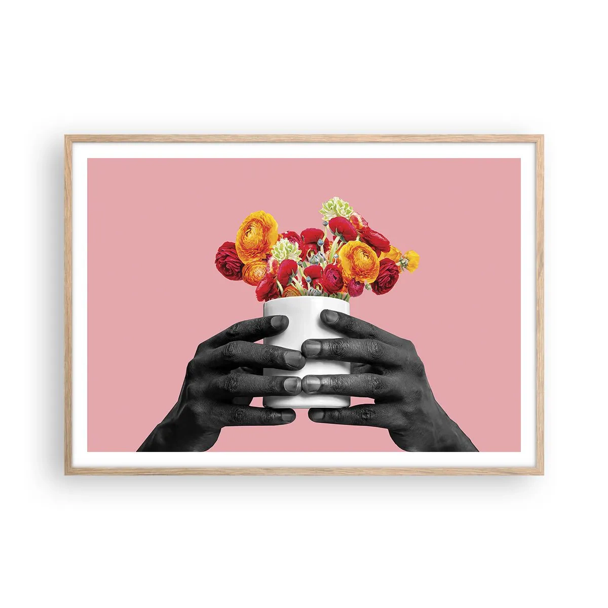 Affiche dans un chêne clair - Poster - Apothéose de la vie - 100x70 cm