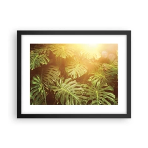 Affiche dans un cadre noir - Poster - Se fondre dans la verdure - 40x30 cm