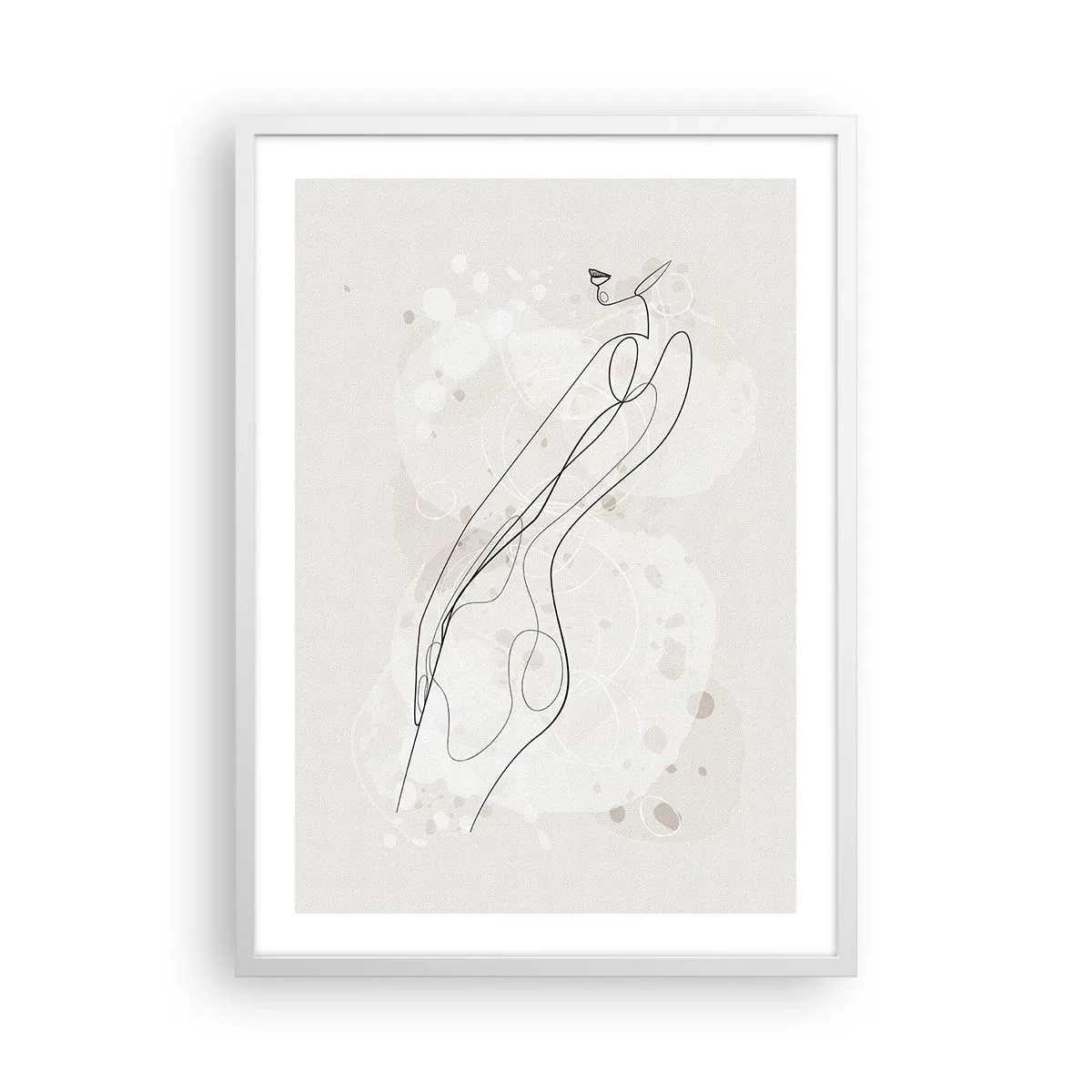 Affiche dans un cadre blanc - Poster - Trompe l'oeil - 50x70 cm