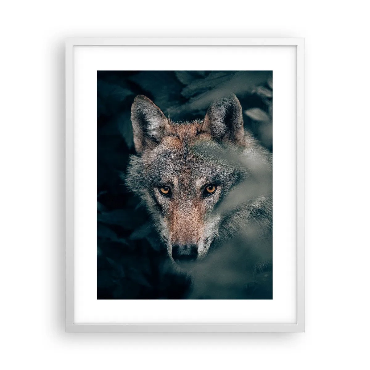 Affiche dans un cadre blanc - Poster - Chasseur - 40x50 cm