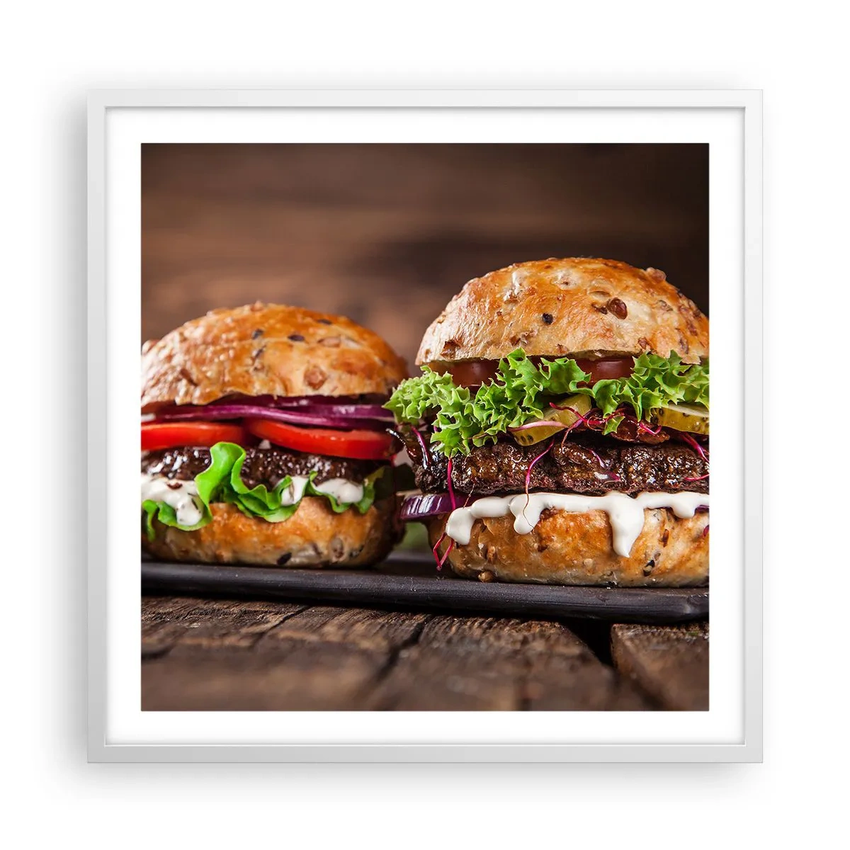 Affiche dans un cadre blanc - Poster - American dream - 60x60 cm