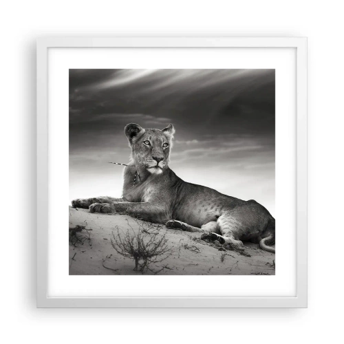 Affiche dans un cadre blanc - Poster - La reine du désert reste - 40x40 cm