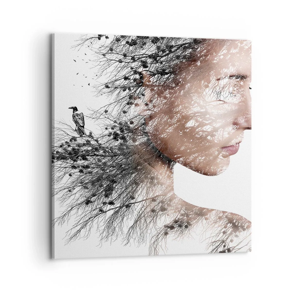 Impression sur toile - Image sur toile - L'âme de la forêt - 60x60 cm