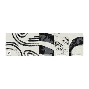 Échantillon de Papier Peint Autocollant Deluxe Sticker - À moitié arrêté - Minimalisme, Tirets, Bohème - 100x30 cm