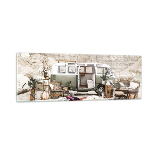 Impression sur verre - Image sur verre - Il est temps de commencer le voyage - 90x30 cm