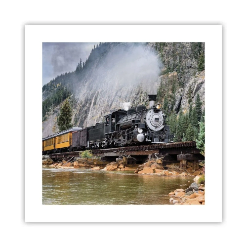 Affiche - Poster - Et lui jusqu'où? Jusqu'où? - 40x40 cm