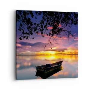 Impression sur toile - Image sur toile - "Tu sembles suspendu au milieu du ciel..." - 40x40 cm