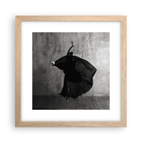 Affiche dans un chêne clair - Poster - Pas plein de passion - 30x30 cm