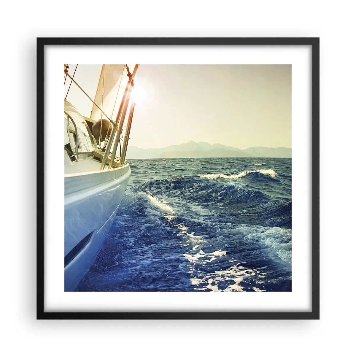Affiche dans un cadre noir - Poster - Suite à l'aventure - 50x50 cm