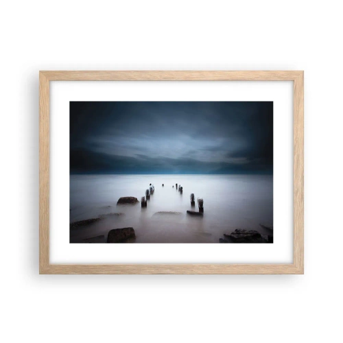 Affiche dans un chêne clair - Poster - Lac pensif - 40x30 cm