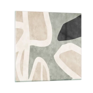 Impression sur verre - Image sur verre - Composition pour motif noir - 60x60 cm