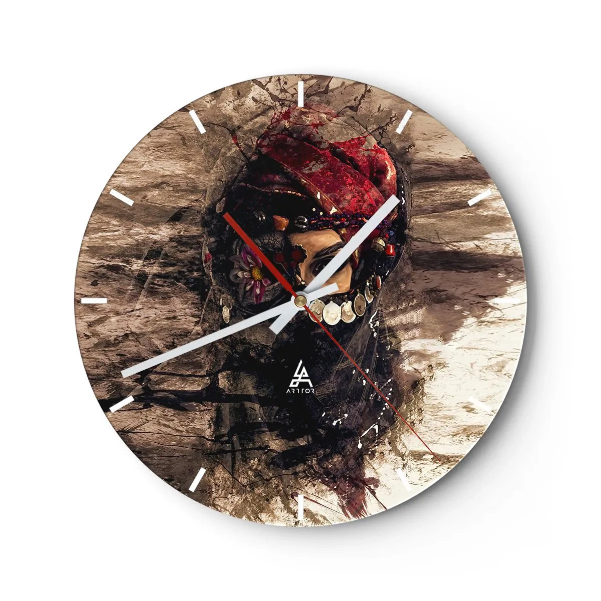 Horloge murale - Pendule murale - Inquiétant, c'est le moins qu'on puisse dire - 40x40 cm