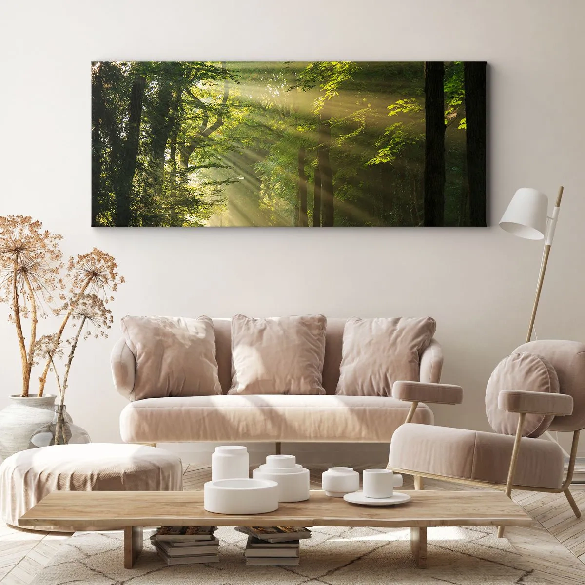 Impression sur toile - Image sur toile - Moment de forêt - 100x40 cm