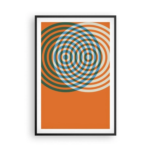 Affiche dans un cadre noir - Poster - Variation circulaire abstraite - 61x91 cm