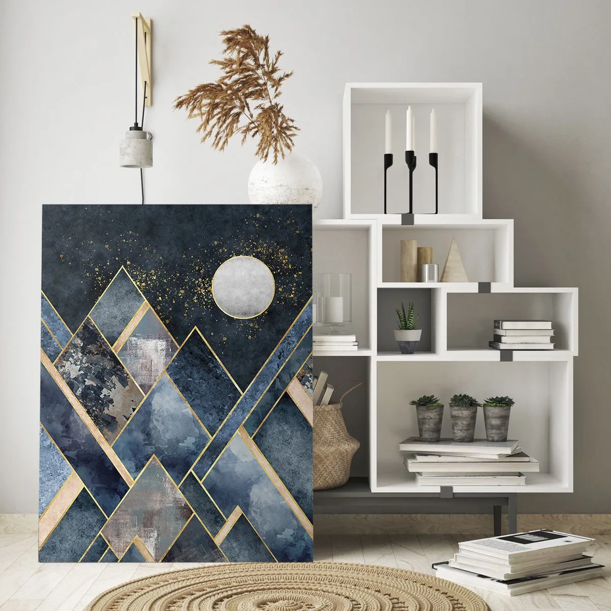 Impression sur verre - Image sur verre - Paysage géométrique - 70x100 cm