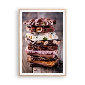 Affiche dans un chêne clair - Poster - Une perspective réjouissante - 70x100 cm