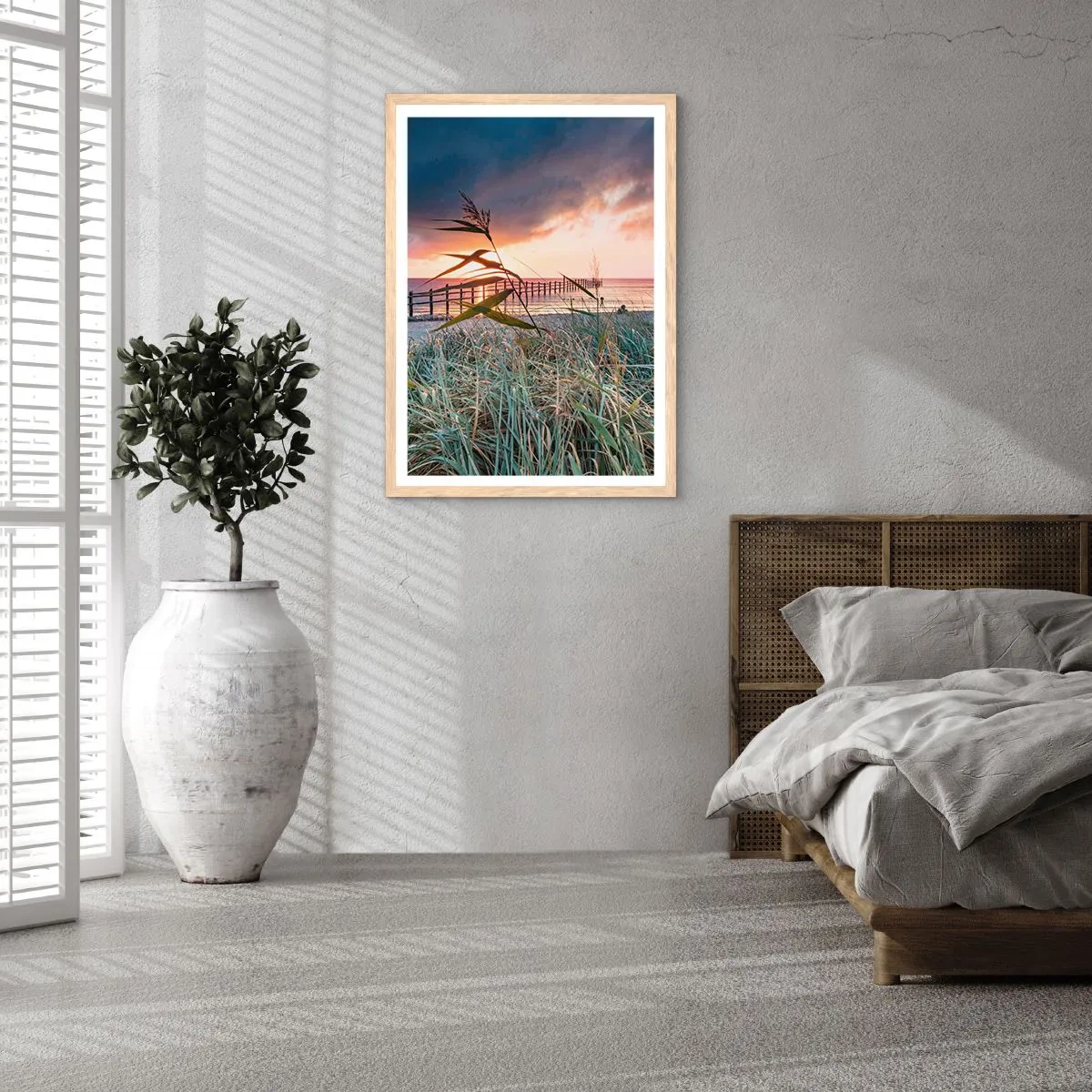 Affiche dans un chêne clair - Poster - Ça ne passe pas avec le vent - 40x50 cm