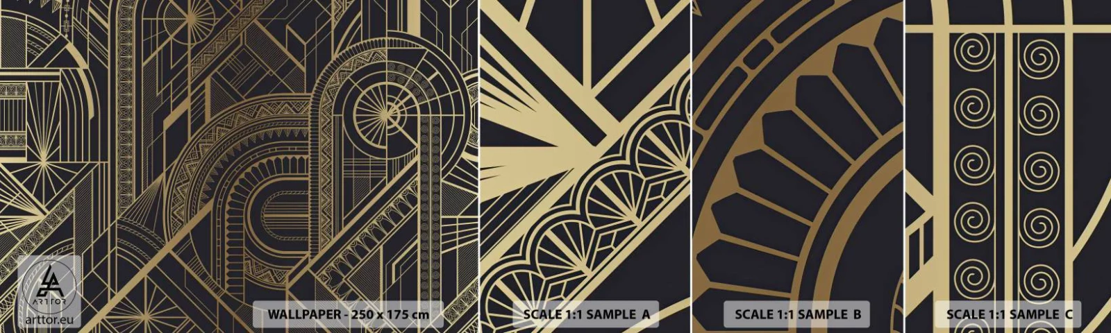 Échantillon De Papier Peint Standard Eco - Concept, idée, plan - Abstraction, Morceau, Ornement - 100x30 cm