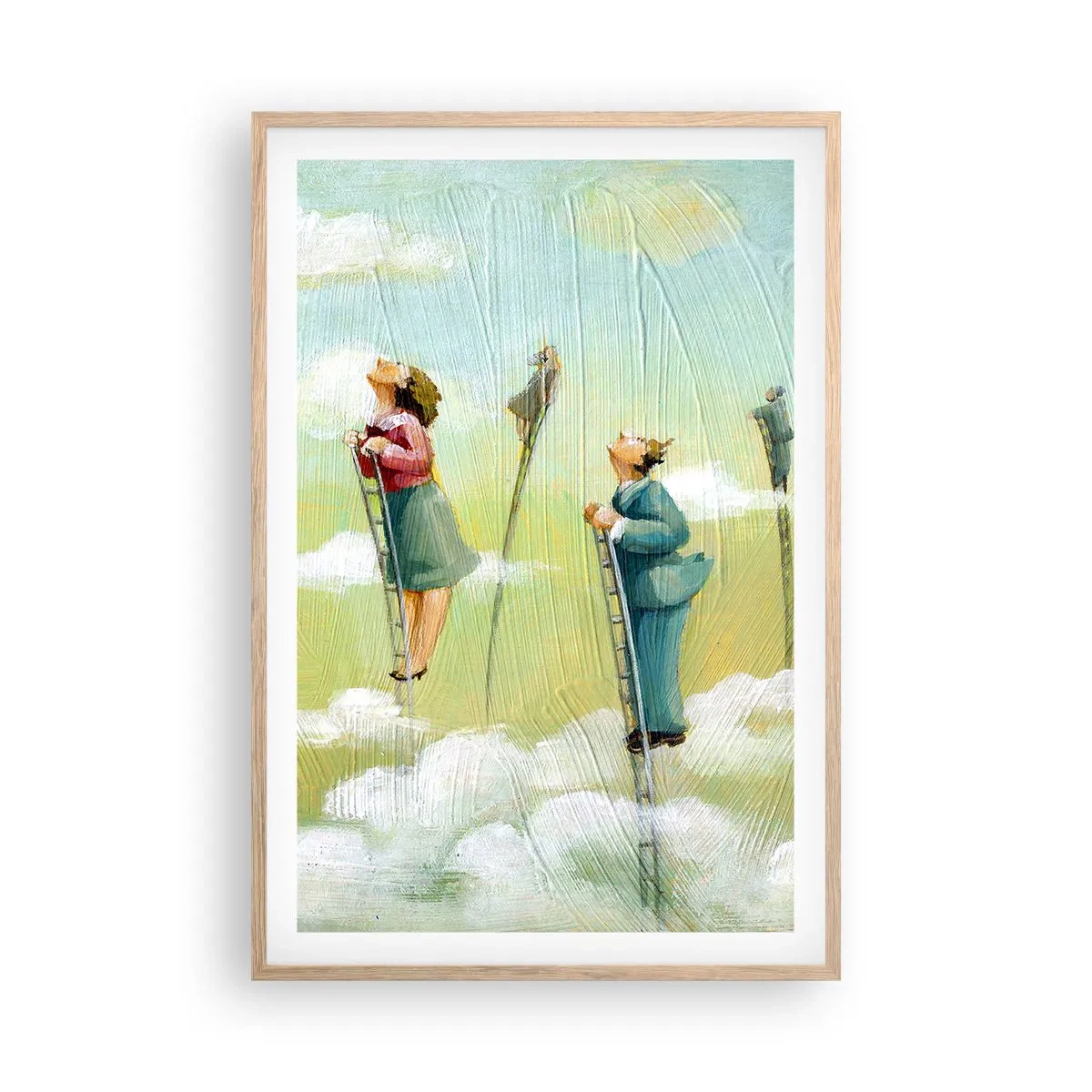 Affiche dans un chêne clair - Poster - Derrière ton rêve - 61x91 cm