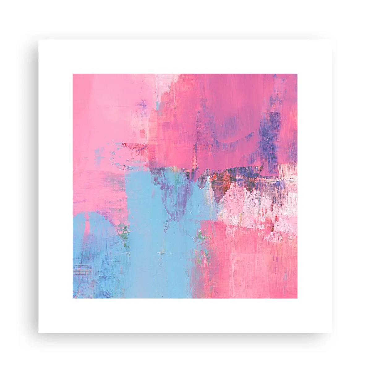 Affiche - Poster - Du rose, du bleu et une pincée de lumière - 30x30 cm