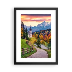 Affiche dans un cadre noir - Poster - Paysage comme peind - 30x40 cm