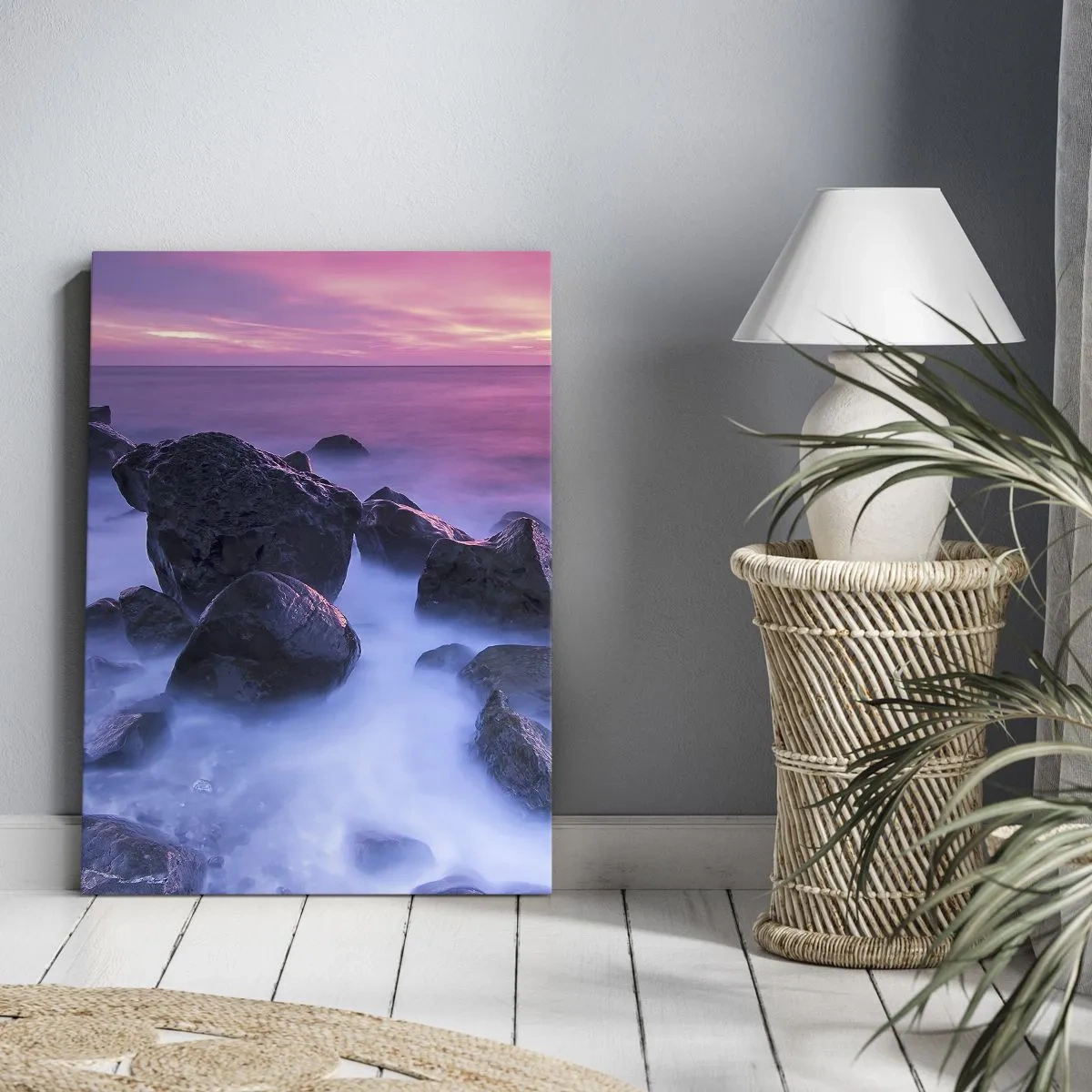 Impression sur toile - Image sur toile - Naissance dans la lumière et le brouillard - 45x80 cm