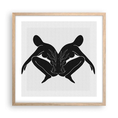 Affiche dans un chêne clair - Poster - Une âme commune - 50x50 cm