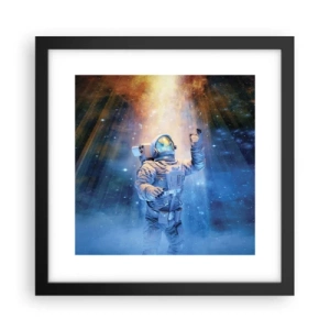 Affiche dans un cadre noir - Poster - Enfin arrivé - 30x30 cm