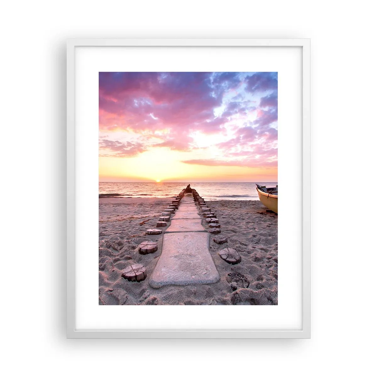 Affiche dans un cadre blanc - Poster - Moment d'expérience profonde - 40x50 cm