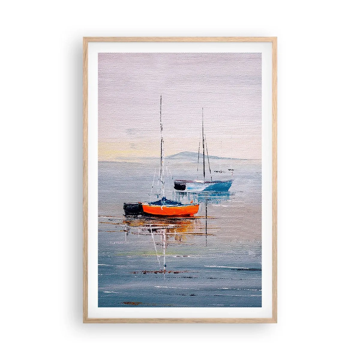 Affiche dans un chêne clair - Poster - Un repos bien mérité - 61x91 cm