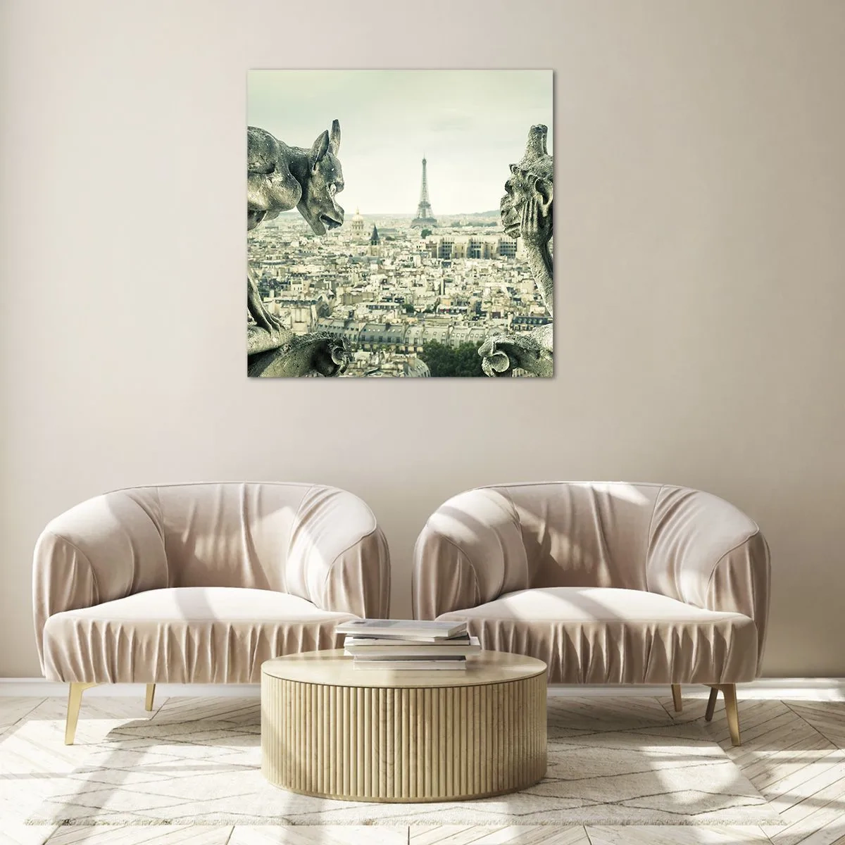 Impression sur verre - Image sur verre - Bavardage parisien - 30x30 cm