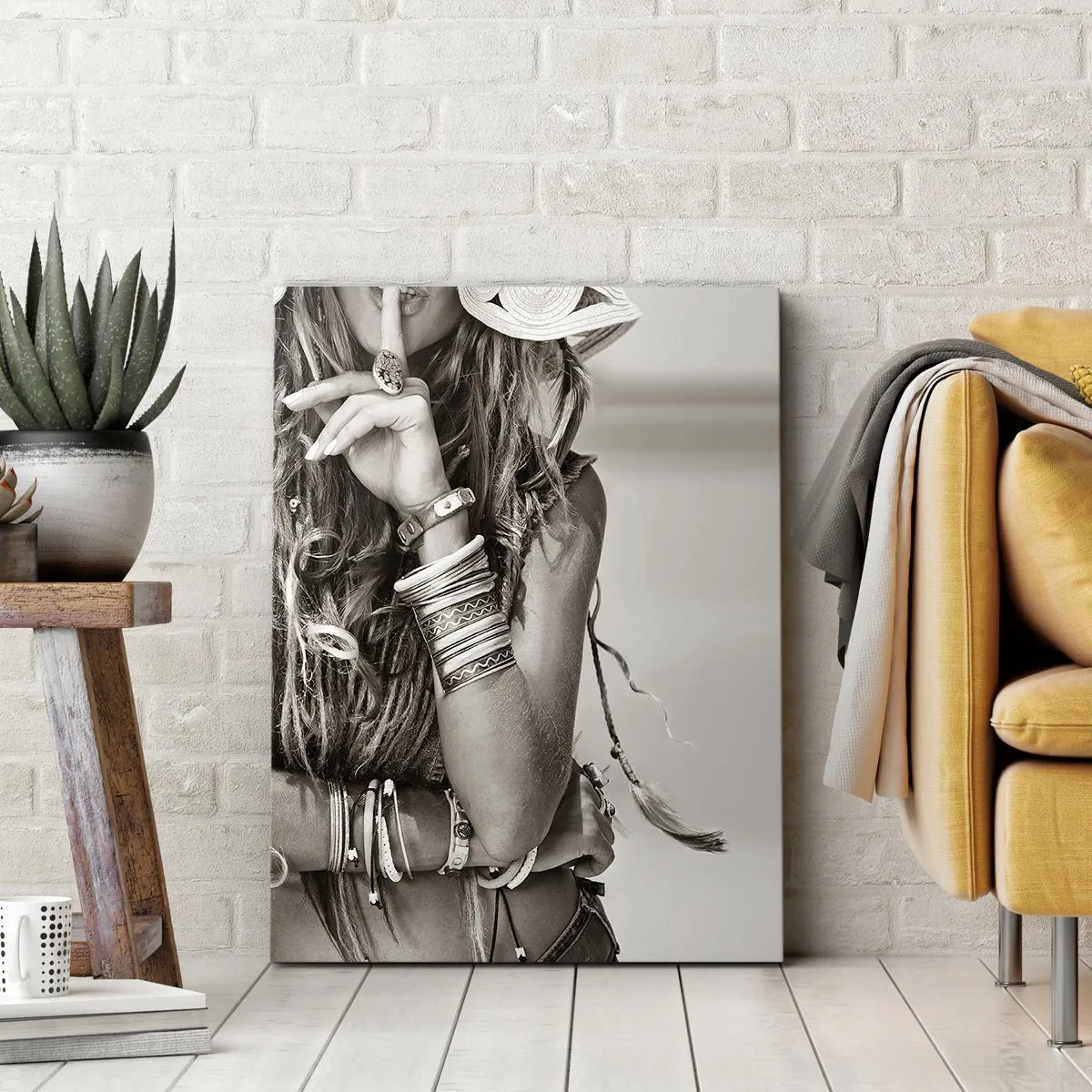 Impression sur toile - Image sur toile - Comment va la fille - 55x100 cm