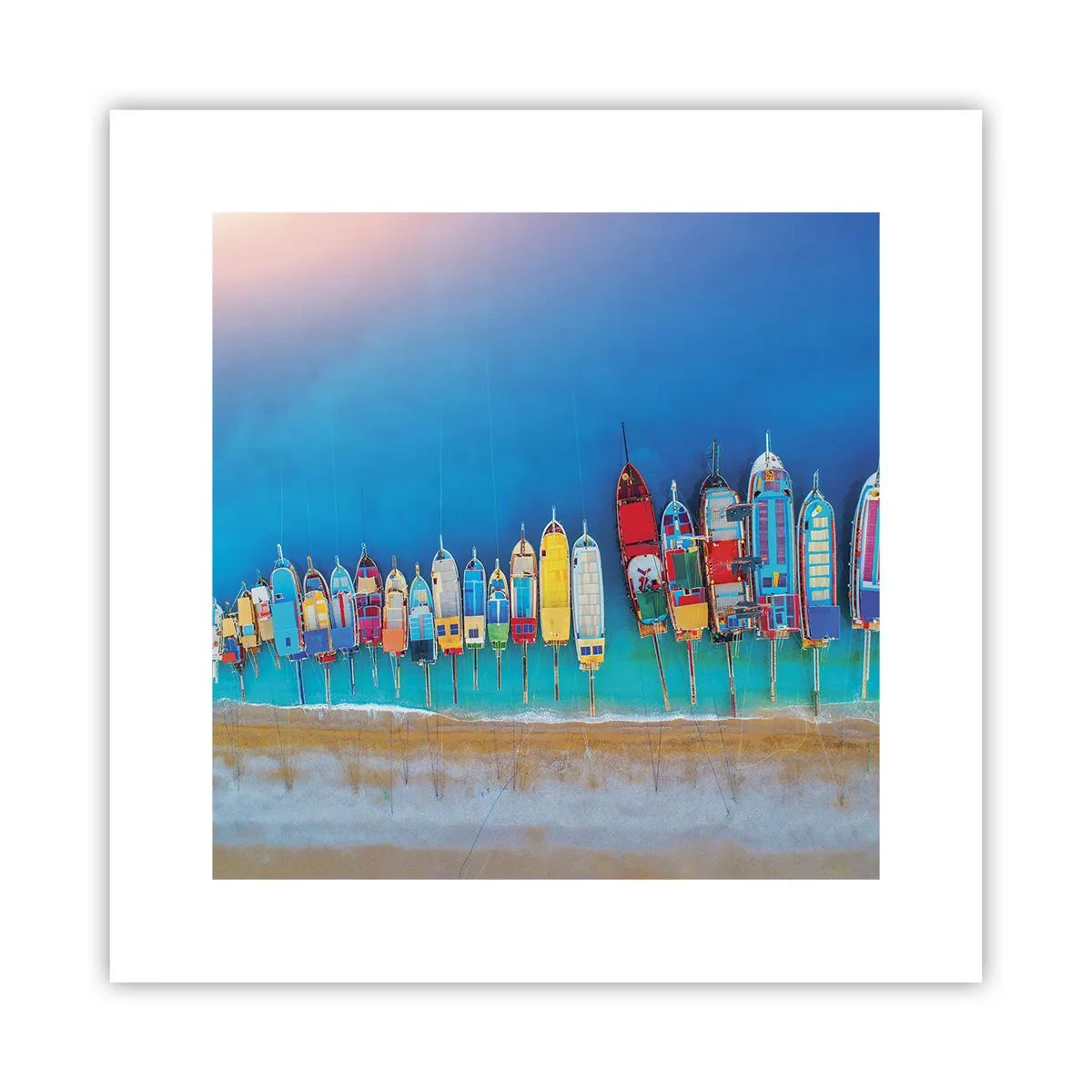 Affiche - Poster - Une vue à vol d'oiseau - 30x30 cm