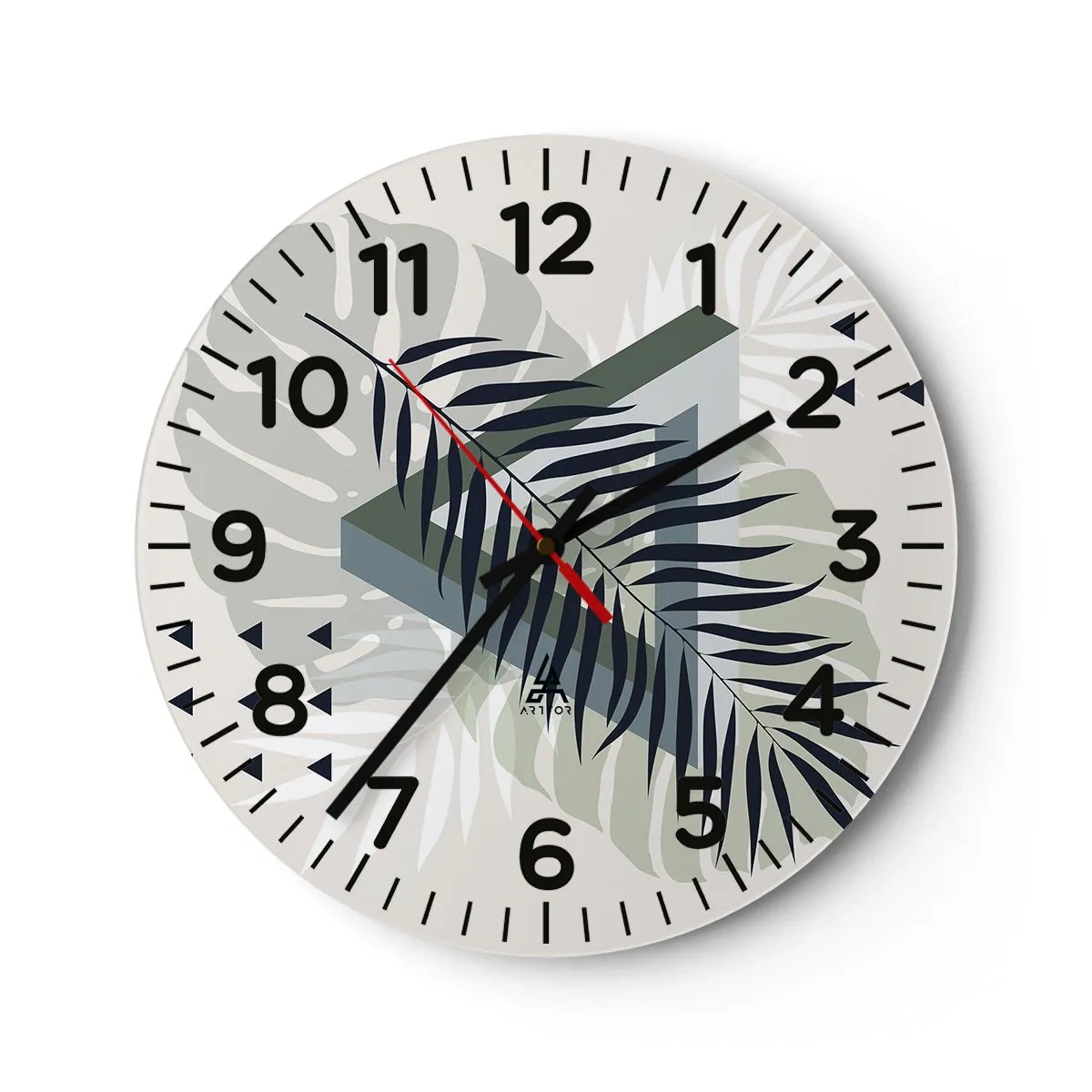 Horloge murale - Pendule murale - Nature et géométrie - deux odres? - 40x40 cm