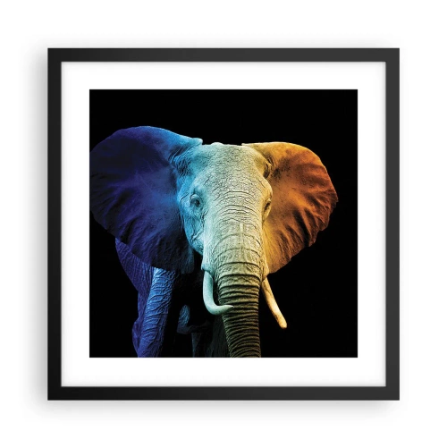 Affiche dans un cadre noir - Poster - Excentrique, pas bizarre - 40x40 cm