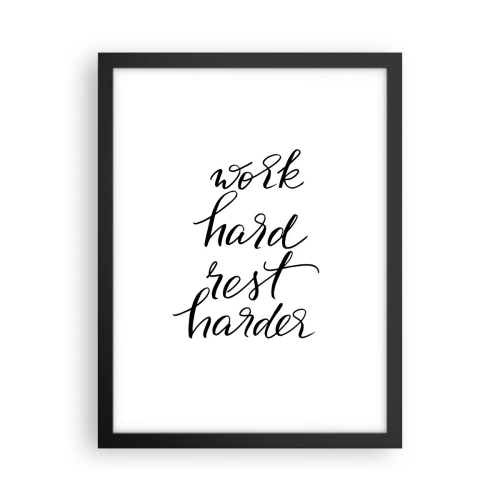 Affiche dans un cadre noir - Poster - Équilibre de vie - 30x40 cm