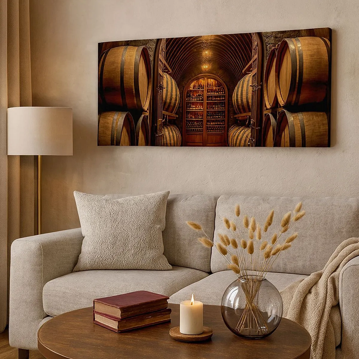 Impression sur toile - Image sur toile - Cave climatisée - 100x40 cm