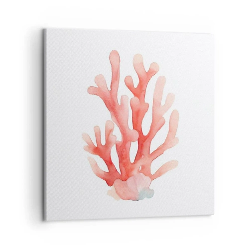 Impression sur toile - Image sur toile - Corail couleur corail - 60x60 cm