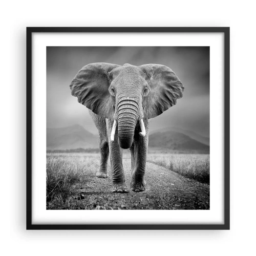 Affiche dans un cadre noir - Poster - Les hôtes vous saluent - 50x50 cm