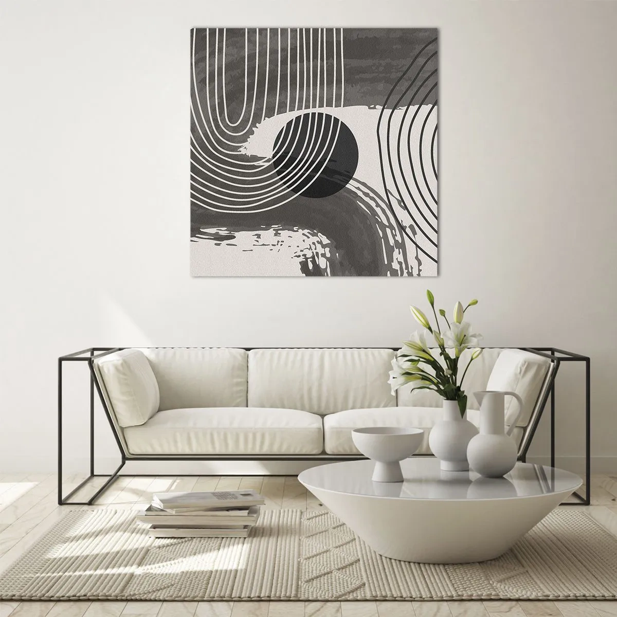 Impression sur verre - Image sur verre - L'ovale gagne - 60x60 cm