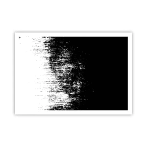 Affiche - Poster - Abstraction minimaliste en noir et blanc - 100x70cm - Et le gagnant est ... - Décoration murale moderne pour le salon et la chambre ARTTOR
