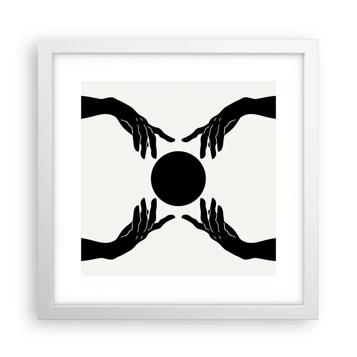 Affiche dans un cadre blanc - Poster - Signe secret - 30x30 cm