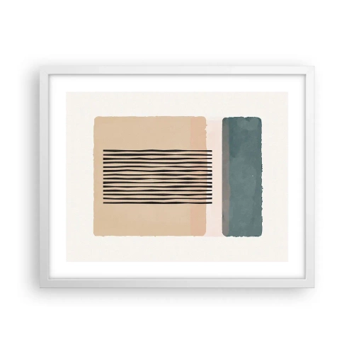 Affiche dans un cadre blanc - Poster - Tout est en ordre - 50x40 cm